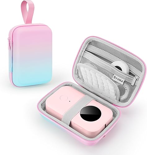 Yinke Funda para etiquetadora Phomemo D30 D35NELKO P21NIIMBOT D11JADENS D110SUPVAN E10, contenedor de transporte duro, almacenamiento portátil,