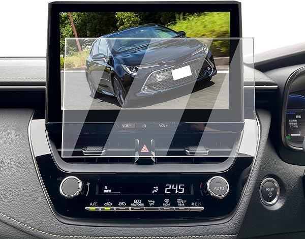 ECOZEN トヨタ 新型 カローラ スポーツ カーナビ フィルム 強化ガラス 10.5インチ カローラ スポーツ 専用 ナビ 保護フィルム 2022.10~現行 9H 傷防止 超透明 指紋減少 自己吸着 飛散防止 高感度タッチ カローラ スポーツ アクセサリー Corolla Sports カスタムパーツ ディスプレイオーディオ用 - 1