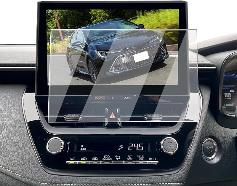ECOZEN トヨタ 新型 カローラ スポーツ カーナビ フィルム 強化ガラス 10.5インチ カローラ スポーツ 専用 ナビ 保護フィルム 2022.10~現行 9H 傷防止 超透明 指紋減少 自己吸着 飛散防止 高感度タッチ カローラ スポーツ アクセサリー Corolla Sports カスタムパーツ ディスプレイオーディオ用