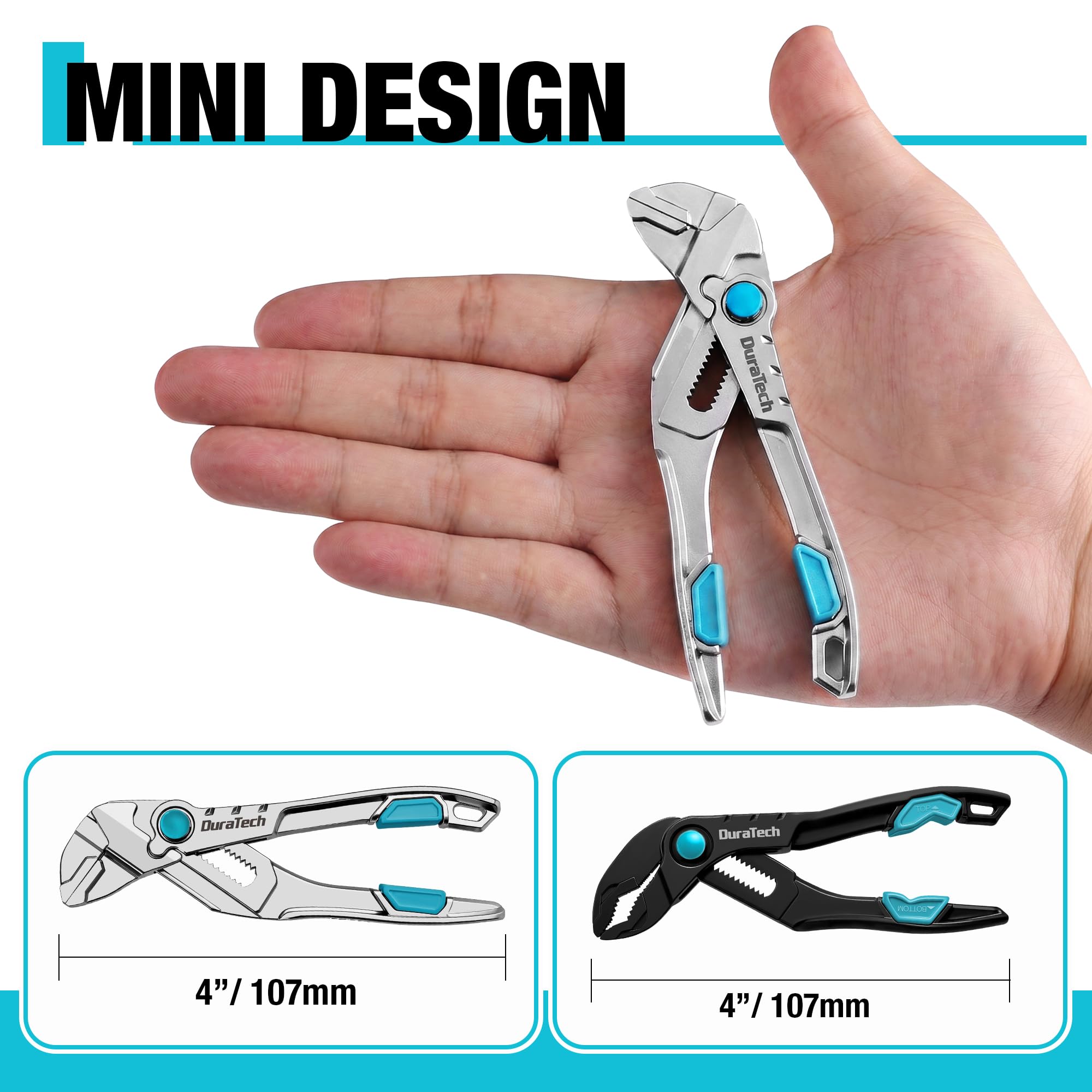 DURATECH Mini Pliers Set - 2-Piece Tool Set -2