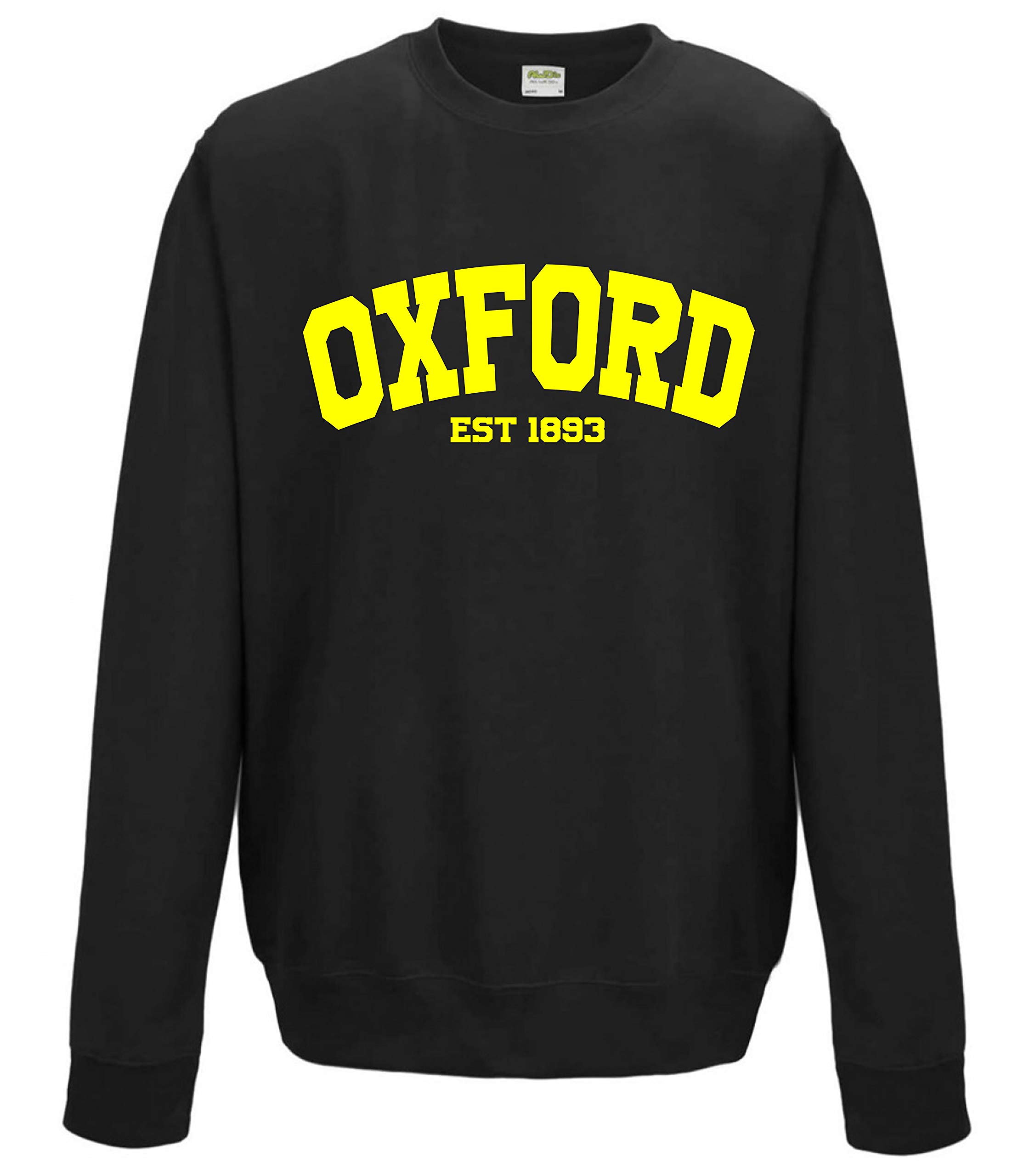 All About The Print OXFORD ESTABLISHED IN 1893 Premium Mens Sweatshirt Large Black