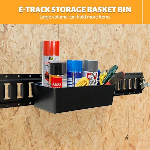 Miniatura 2 de E-Track - Cesta de almacenamiento, paquete de 2 cajas resistentes con clasificación de cajas electrónicas desmontables para organizador de