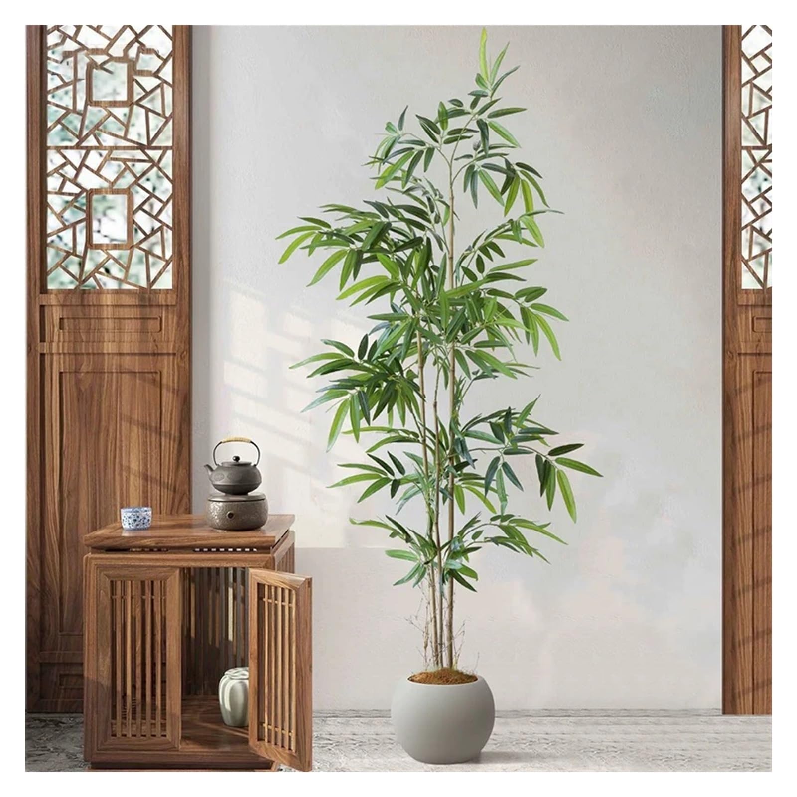Künstliche Tannenzweige 70–150 cm große künstliche Palme, Tropische Pflanzen, Kunststoffblätter, großes Baumlaub for die Dekoration von Haus, Garten, Geschäft(100cm)