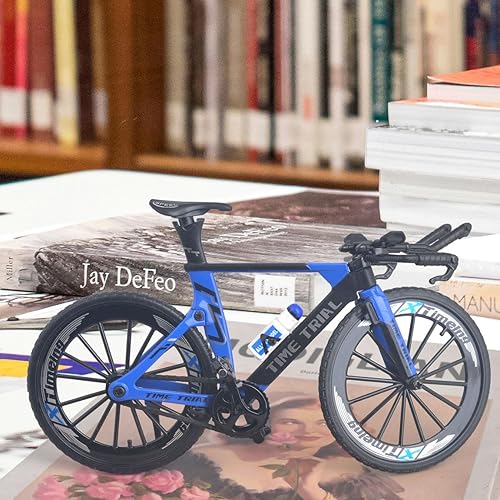 Miniatura 53 de Ailejia Adorno de bicicleta de montaña de aleación MTB, modelo de bicicleta, decoración de pastel de carreras, bicicleta DH, dedo de montaña, Negro