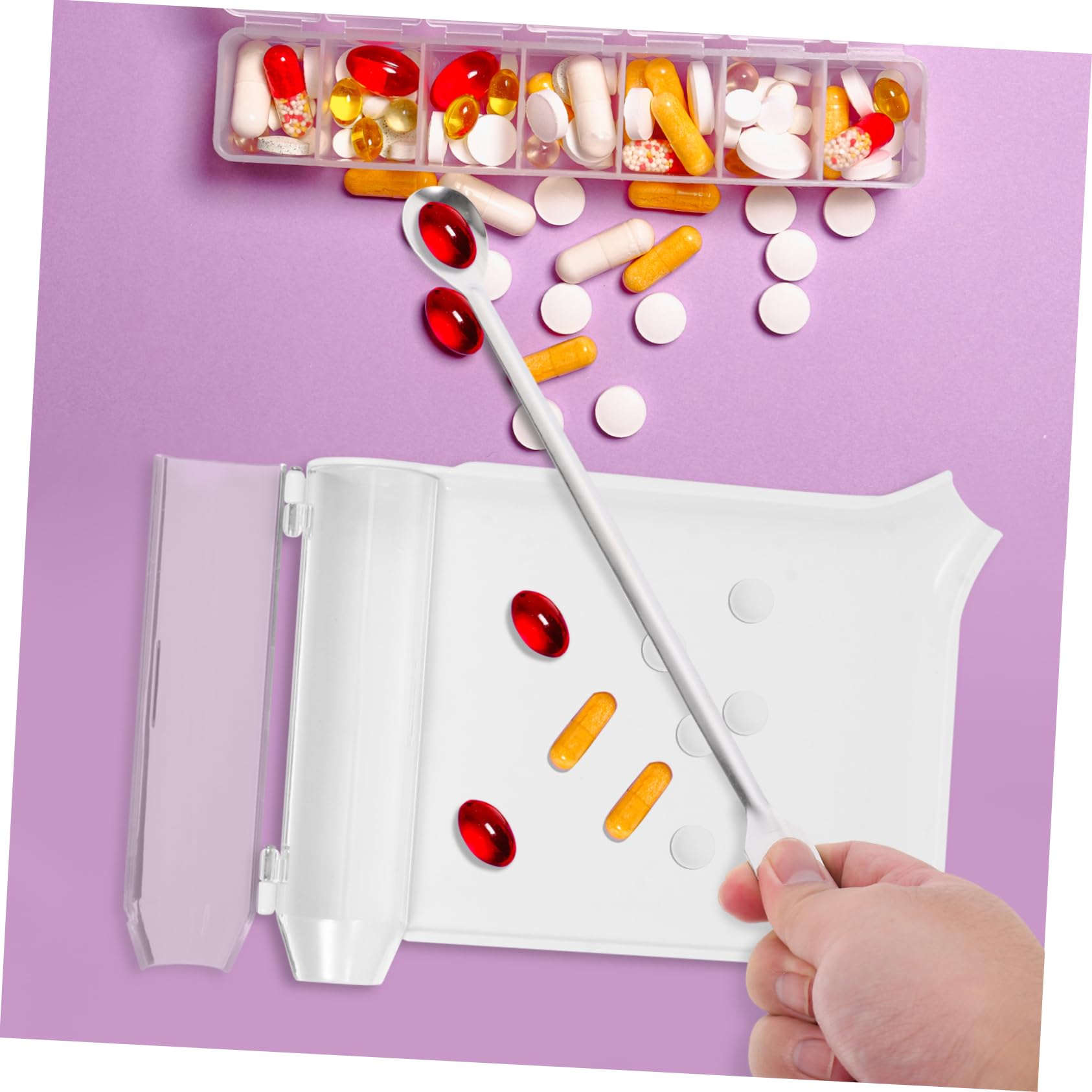 HOMOCONO 13pcs Laboratory Mixing Stainless Spatula Mixing Spatula Sufficient Quantity Spoons Shell Easter Eggs Bottle Holder Science Mini Spatula Stainless Steel Silver