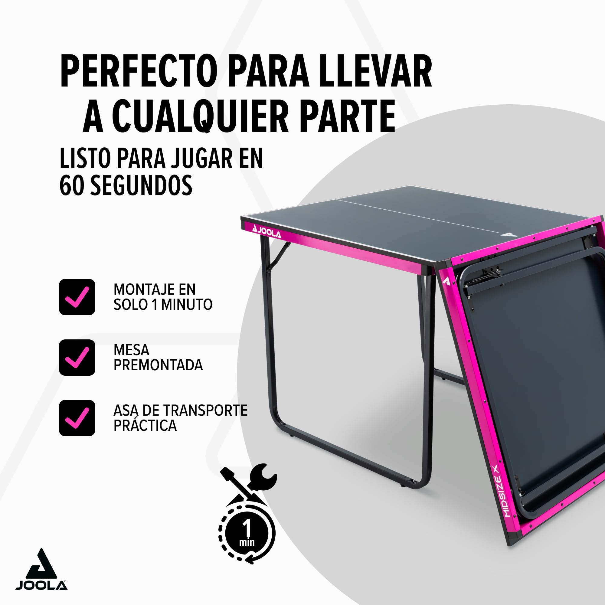 JOOLA Mesa de ping pong de tamaño mediano con red