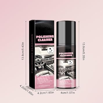 Polishing Cleaner,Car Interior Cleaner, Interior Detail Spray, CleaningDecontamination, Interior Multi-Purpose Car Cleaner 100ml(3PCS)