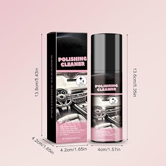 Car Interior Detail Polishing Cleaner, Multi-Purpose Car Cleaner 100ml (2PCS) - Compatible with Plastic, Leather, Fabric, Metal