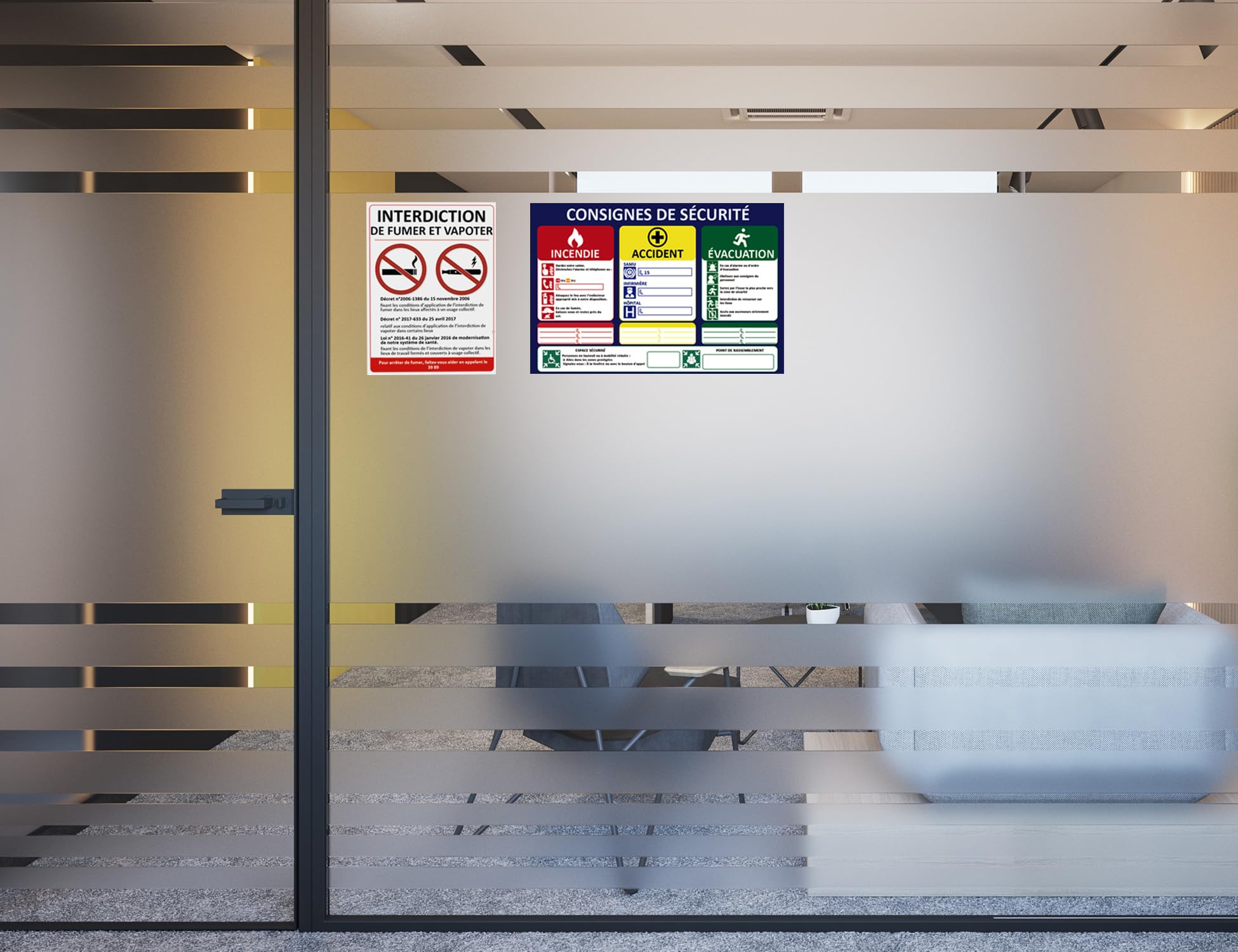 Affichage Obligatoire Entreprise 2026 Panneaux PVC Résistants avec Fixations Incluses – Horaires de Travail, Consignes de Sécurité, Code du Travail, Planning des Congés