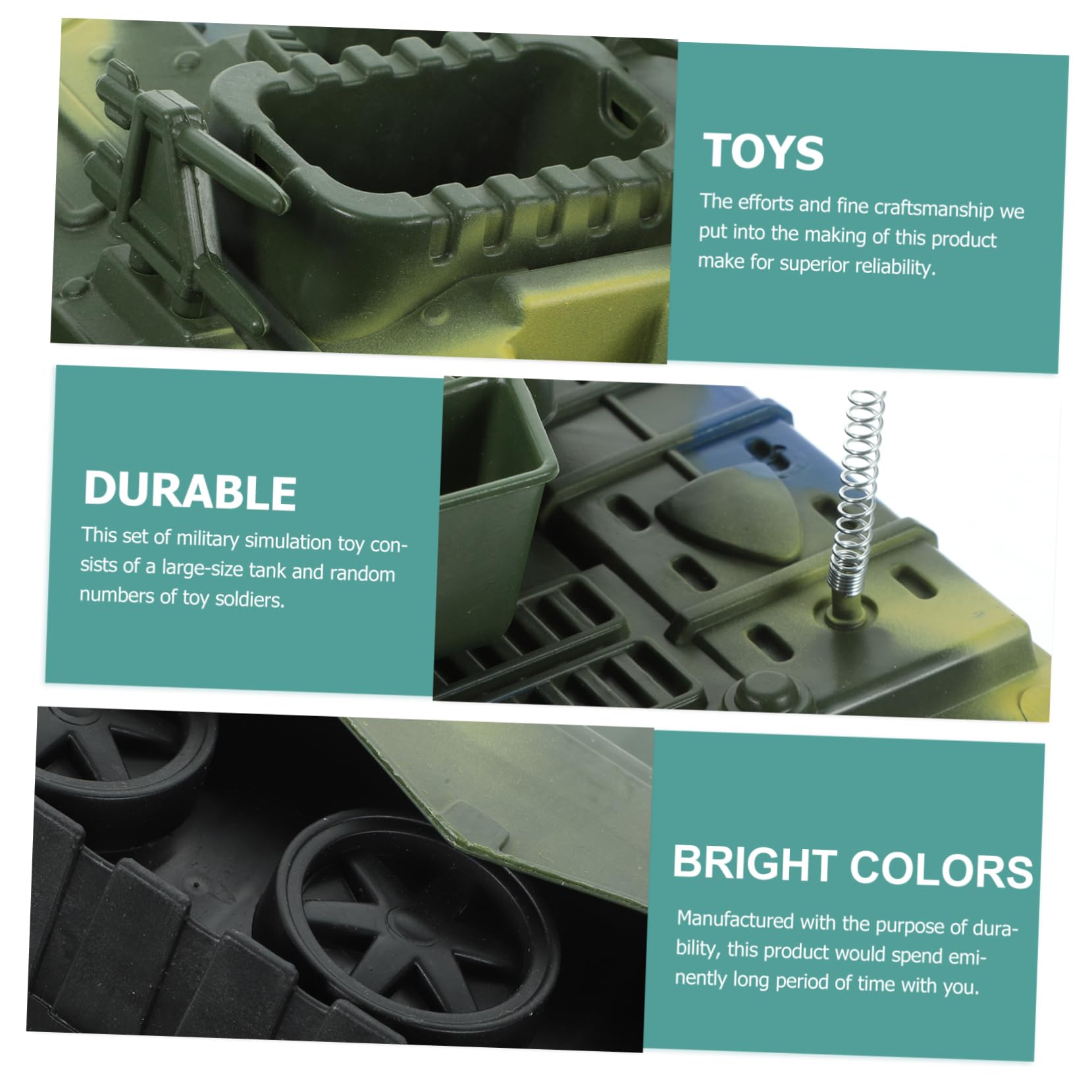 1set Giocattoli Tank Con Soldatini Casuali Inerziale Per Per Giochi Simulazione e Militari