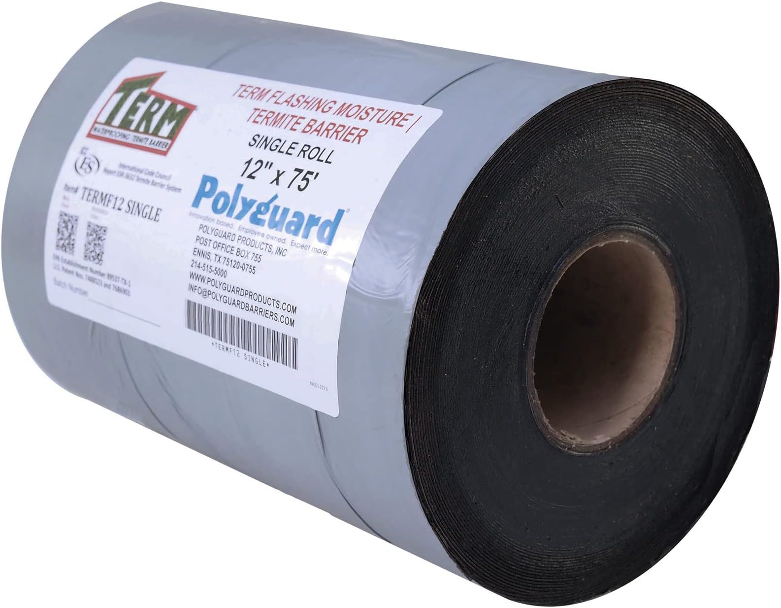 POLYGUARD Term Flashing Termite Barrier 12" x75' Roll. Non Chemical, Non Structural Insect and Moisture Barrier. Self Adhesive Sheet, Low Temperature Application Down to 30°F