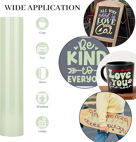 Miniatura 5 de GIRAFVINYL Vinilo permanente azul para decoración, vinilo azul doble permanente  12 pulgadas x 5 pies vinilo azul adhesivo azul para decoración de