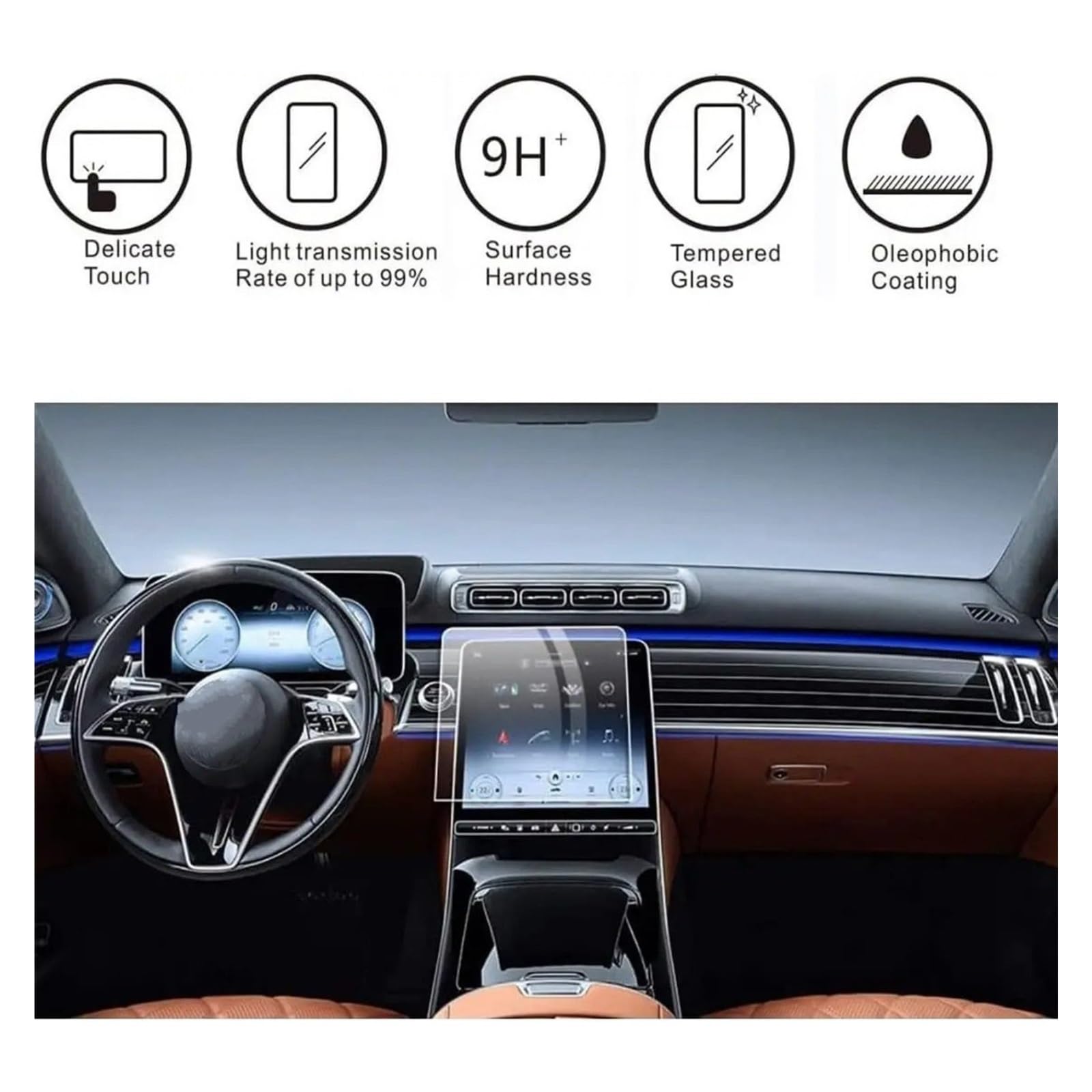 Nano ochraniacz ekranu do Maybach 2021-2023 dla S500 dla S580 dla S480