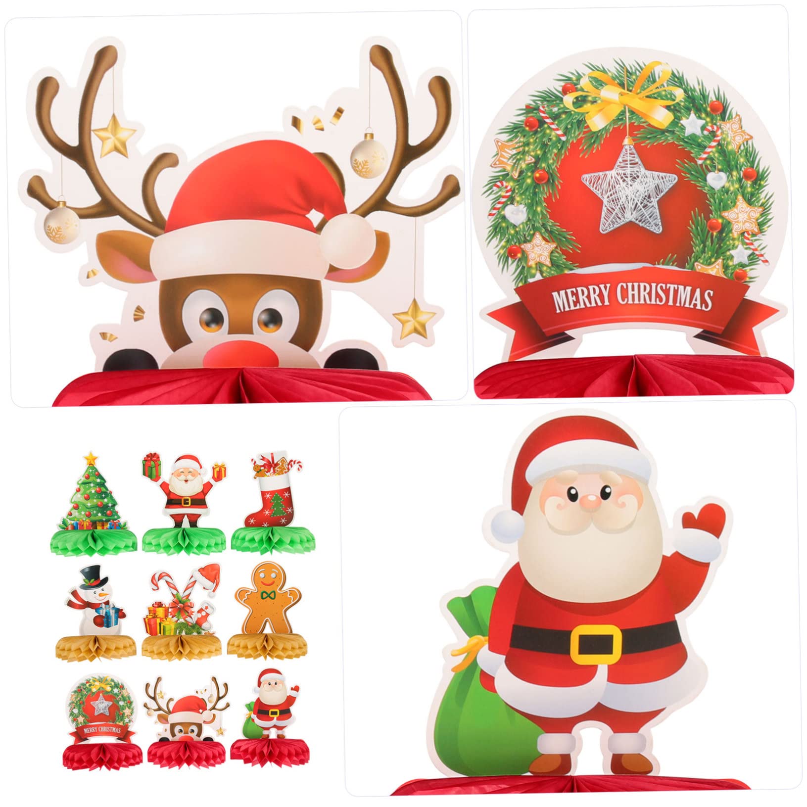 Alasum 27piezas Adornos De De Navidad Para Decoración De Mesa Accesorios De Fiesta Navideña Instalación