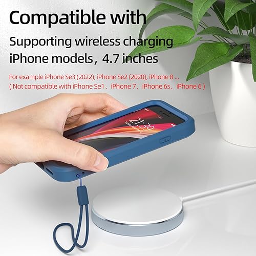 Miniatura 7 de WXR Funda para iPhone SE 20222020, iPhone 876S6, parachoques de silicona suave y parte trasera e interior de policarbonato duro transparente, funda