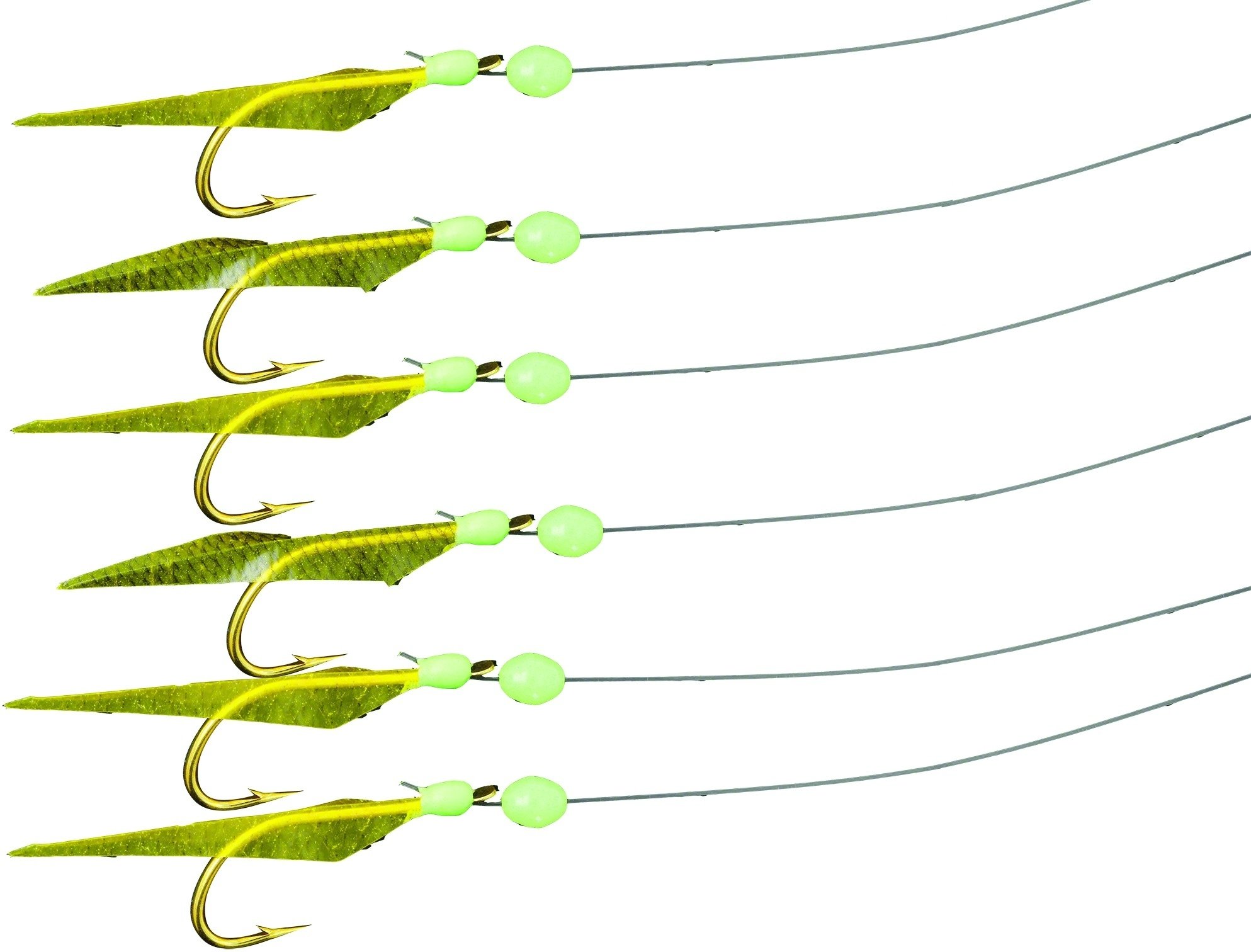 Mustad UP Fluoro Sabiki Rig, Gold Fish Skin 2