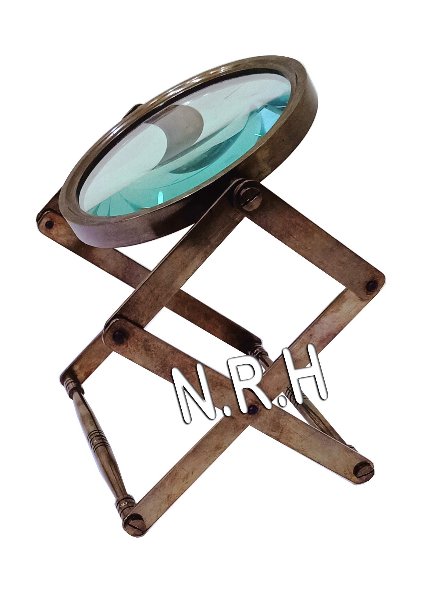Loupe décorative décorative en laiton antique pour table de lecture ou bureau