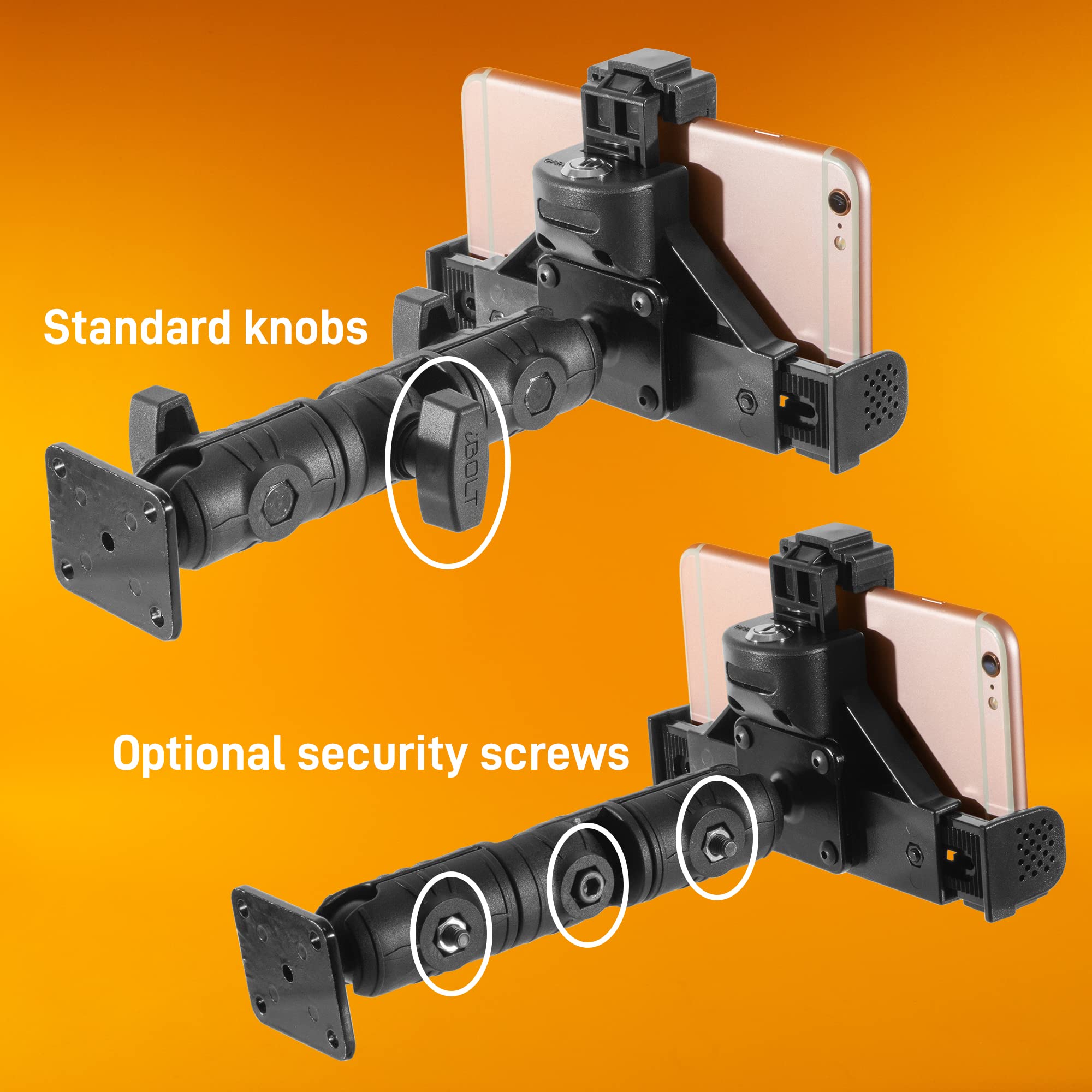 iBOLT Phone Lock'n Dock DynaMount 360, montaje en pared: ideal para telemática, flotas y más