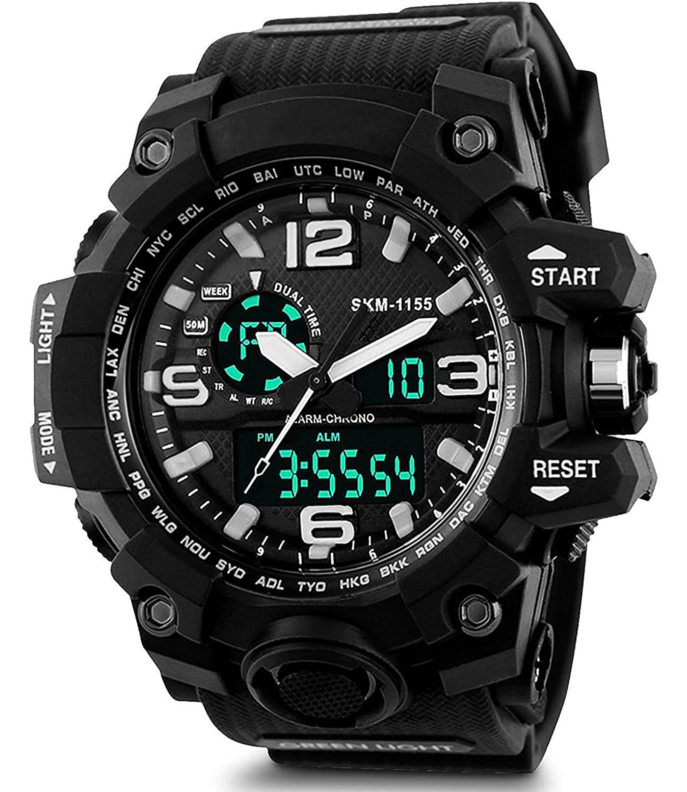 Shocknshop Analog Digital Sports Black Dial Watch for Men Boys -SK09 (Yellow) (B0DJ2LRJN6) Amazon Price History, Amazon Price Tracker