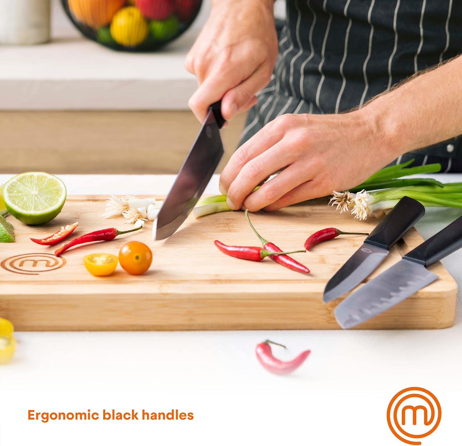 Buy MasterChef Japanese Knife Set of 6 Kitchen Knives (Chef's, Utility