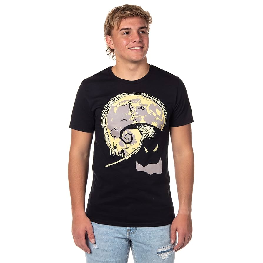 トップス nightmare before Christmas t shirt Nightmare Before Christmas Mens' Jack on Spiral Hill Oogie