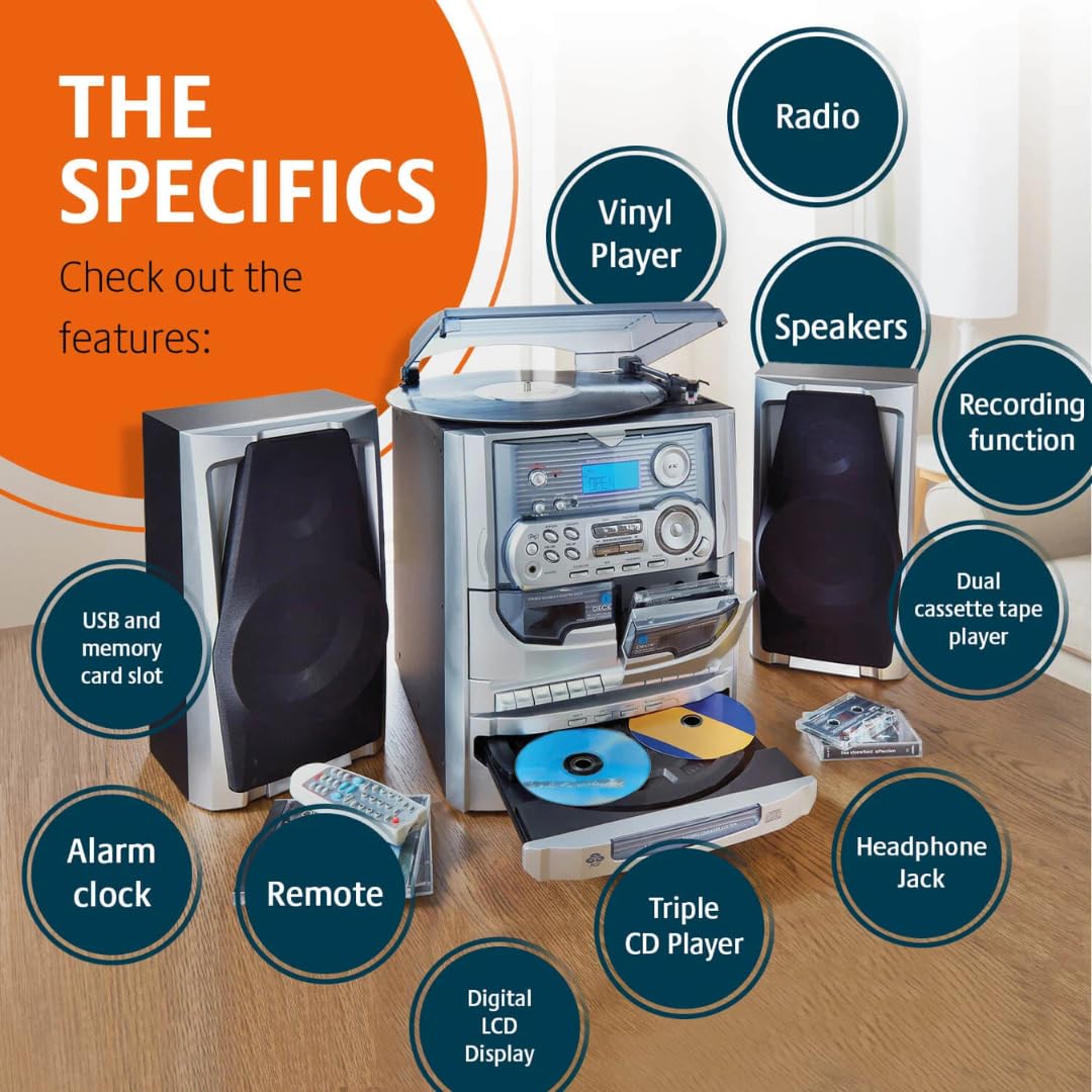 Coopers Of Stortford Vinyl Player Cd Player And Cassette Tape