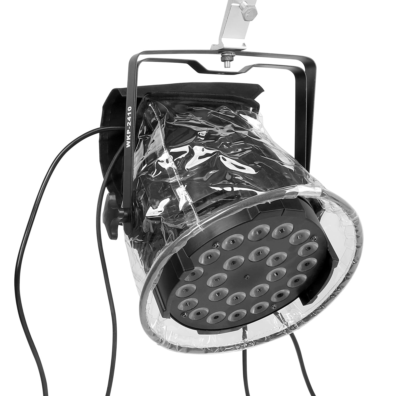 WECAN Lot de 8 housses de pluie étanches pour éclairage de scène, mini tête mobile à DEL à suspendre, accessoires étanches à la pluie et à la poussière transparents
