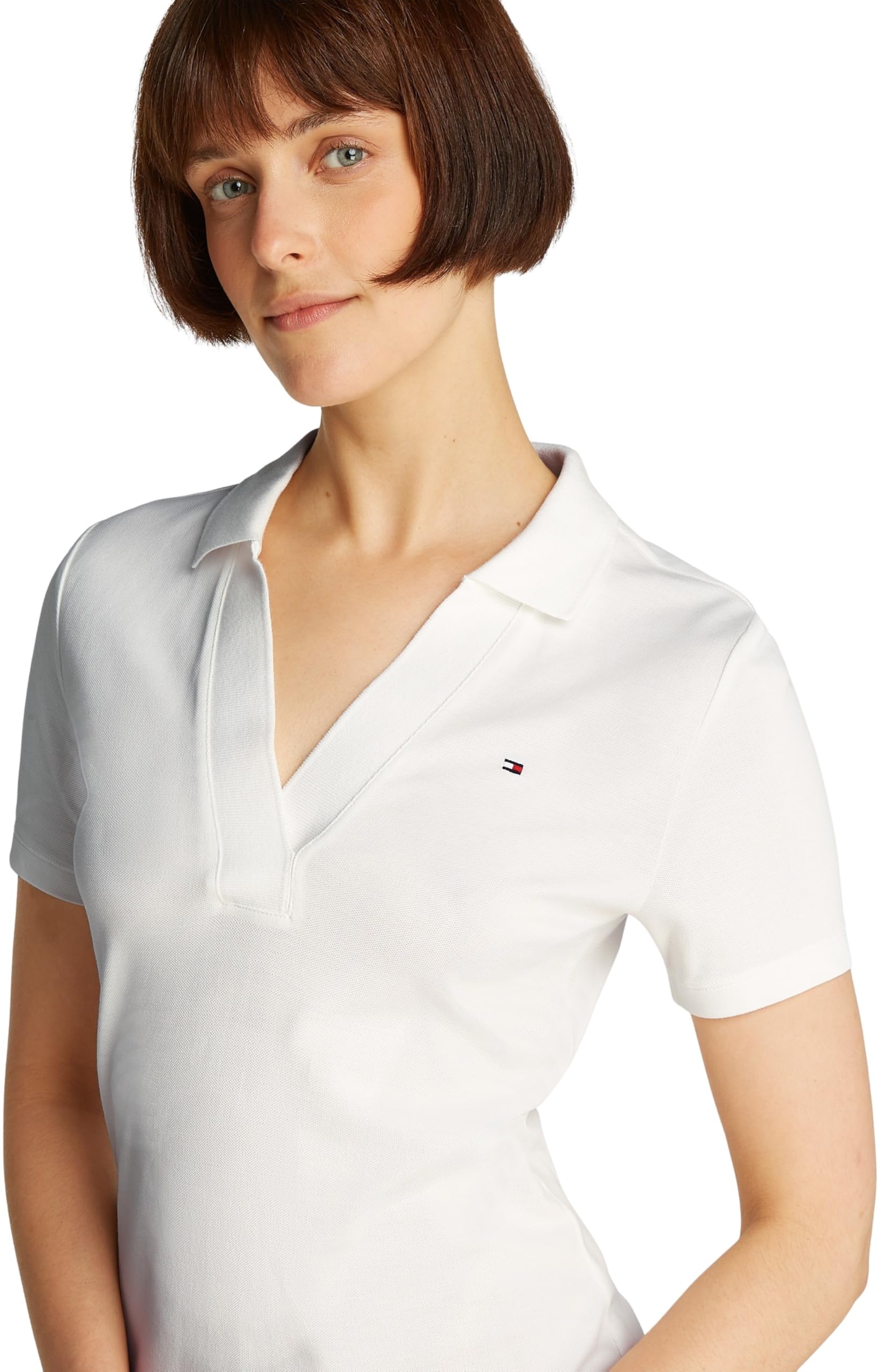 Polokleid SLIM OPEN NK POLO DRESS SS mit gestickter Tommy Hilfiger Flagge – Bild 3