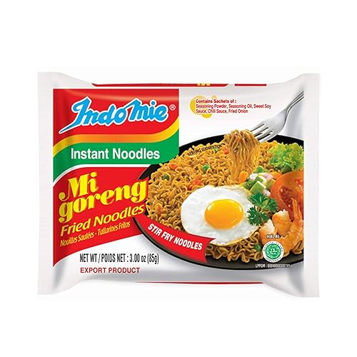 Fideos fritos Indomie Mi Goreng instantáneos con certificado Halal sabor original paquete de 30 90 onzas