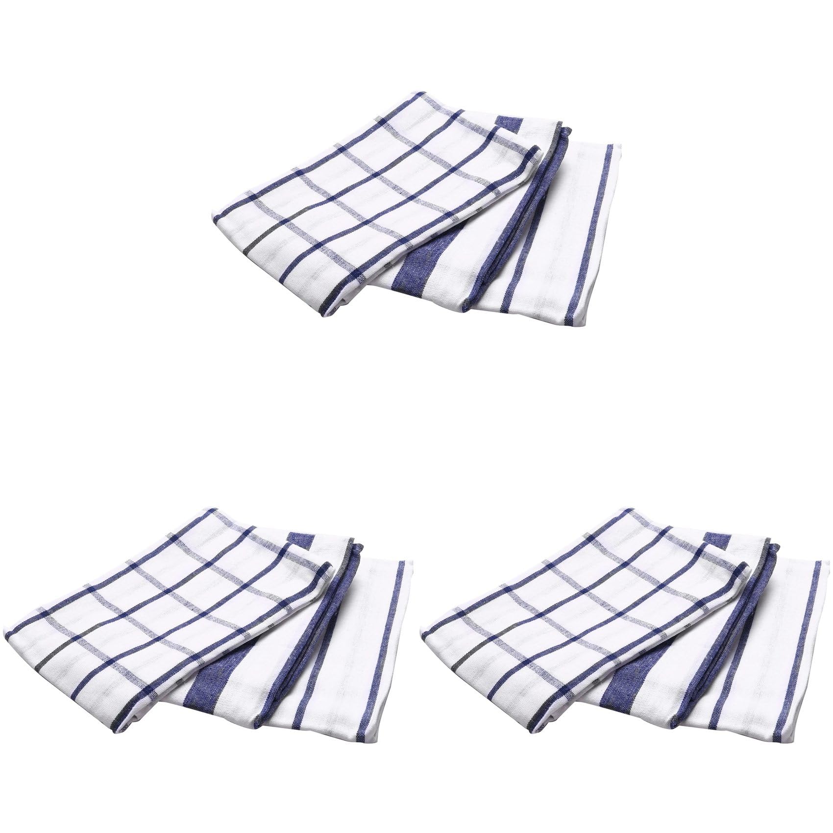 30 Pezzi di Alta qualità Blu Bianco Plaid Un Righe Strofinaccio Asciugamano da Cucina Tovagliolo Tovaglia 100% Cotone Tessuto