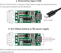 Vista 4 de 2PCS Tipo-C USB 2S 2A Boost Convertidor 8.4V 12.6V 16.8V Step-Up Power Module LiPo Polímero LiPo Batería de Litio Placa de Protección de Carga
