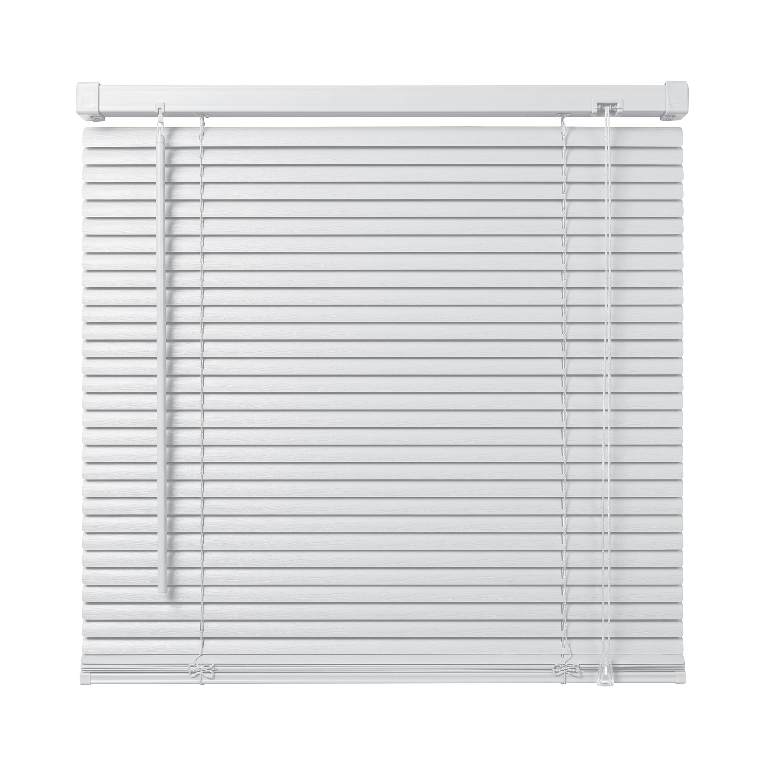 J.din White Pvc Windows Venetian Blinds Easy Fit 25Mm Embossed Slats Blind 110 X 150Cm