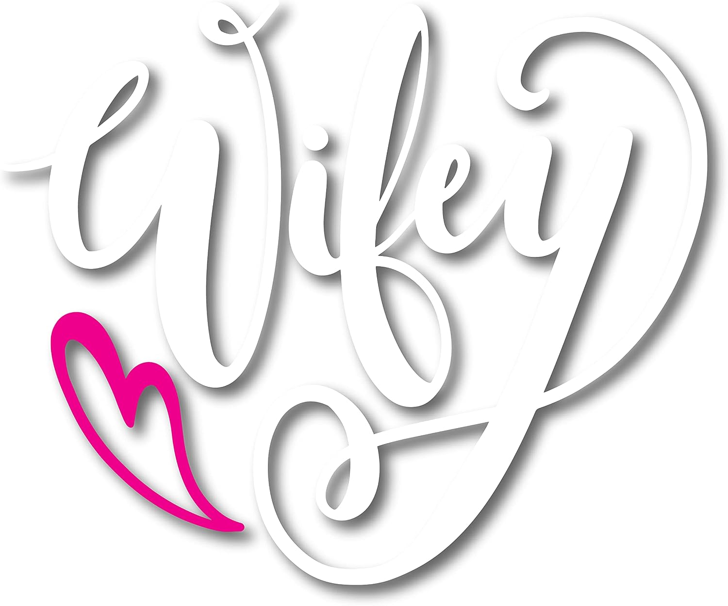 Wifey Car Window Decal, Romantic Gift for Wife, Waterproof Love Sticker for Truck, Laptop