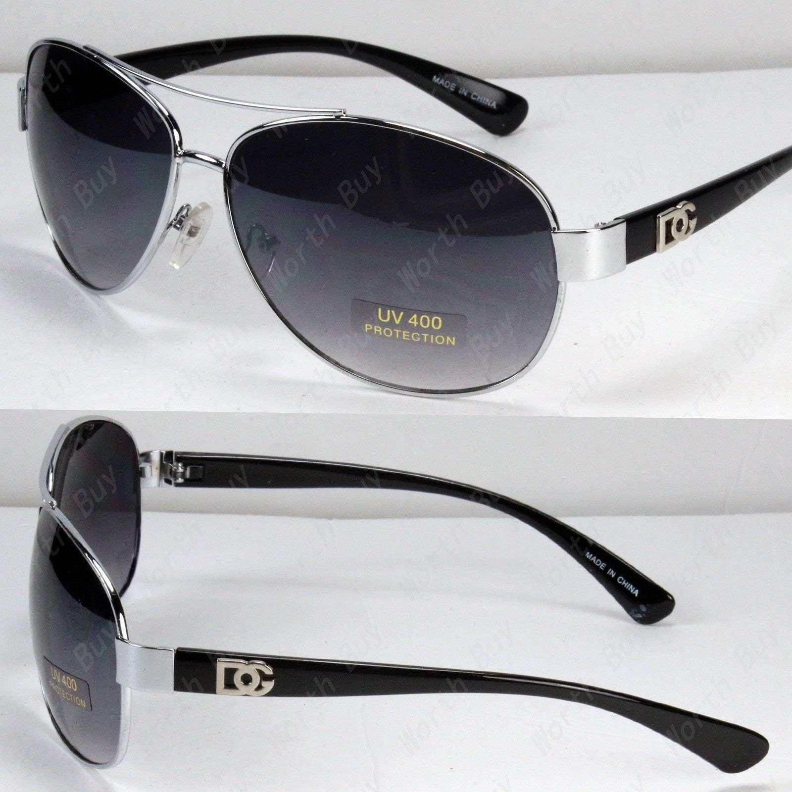 New DG Eyewear Aviator Fashion Designer Sunglasses Shades Mens Women Black Retro