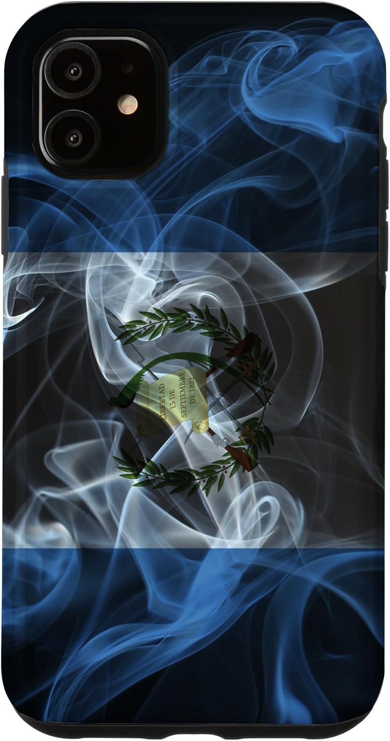 Smoky Guatemala Flag - Smoke Style Guatemalan Pride Case for iPhone 14 Pro Max