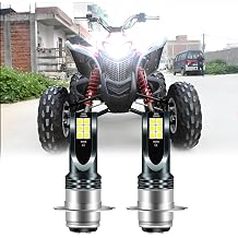 LED H6 H6M Headlight Bulb Kit, 55W 6000K White, 500% Brightness, 2-Pack, Fits Honda TRX 700XX 2008-2009