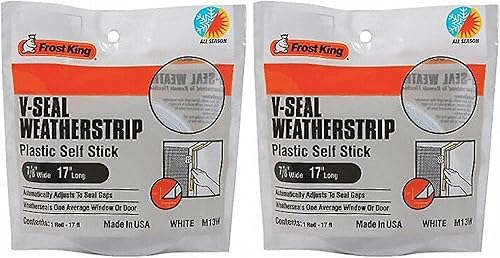 Frost King M13WH V-Seal Weather-Strip 78-Inch by 17-Feet White, 78" x 17'