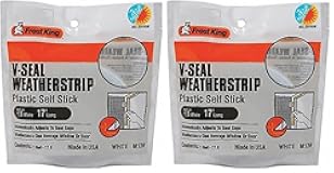M13WH V-Seal Weather-Strip 7/8-Inch by 17-Feet White, 7/8" x 17'