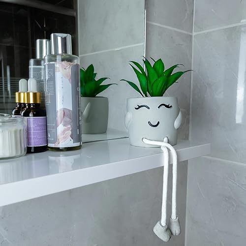 Miniatura 3 de OLEEK Suculentas artificiales en macetas decoración de suculentas falsas pequeñas plantas falsas para decoración de escritorio de oficina macetas