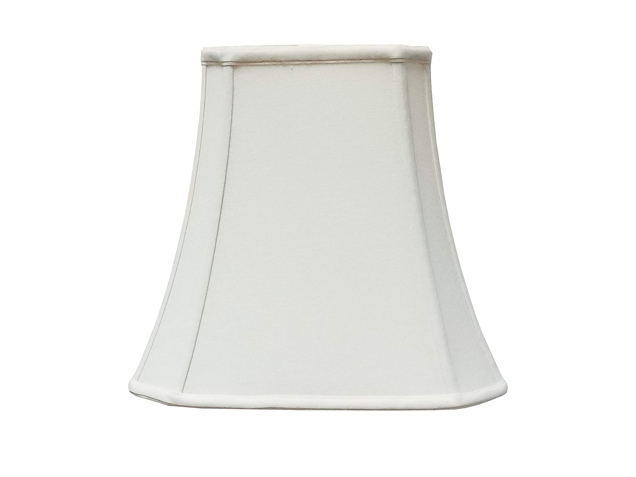 Royal Designs Rectangle Cut Corner Lamp Shade, White, (7 x