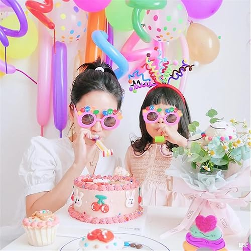 Miniatura 3 de MNZYY 2 piezas divertidas coloridas mujeres niñas diadema mujeres cumpleaños niña dulce princesa banda para el pelo aro decoración fiesta vestido 2