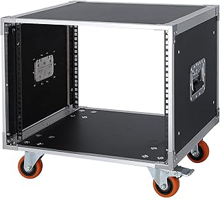 AV Gear Rack 8U Home Audio & Video Stage Stereo Equipment Storage Cabinet Stand On Wheels - 8U 19in Server IT Network Data Devices Storage Rack Cabinet - SC01-8U