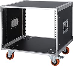 AV Gear Rack 8U Home Audio & Video Stage Stereo Equipment Storage Cabinet Stand On Wheels - 8U 19in Server IT Network Data Devices Storage Rack Cabinet - SC01-8U
