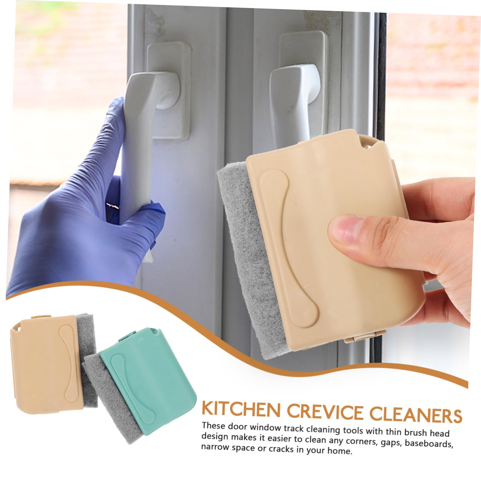 PACKOVE 2 Series Cepillos De Limpieza De Ranuras para Ventanas Y Cocina Herramientas Multifuncionales para Grietas Y Estrechos Colores Aleatorios 6 Piezas X 2
