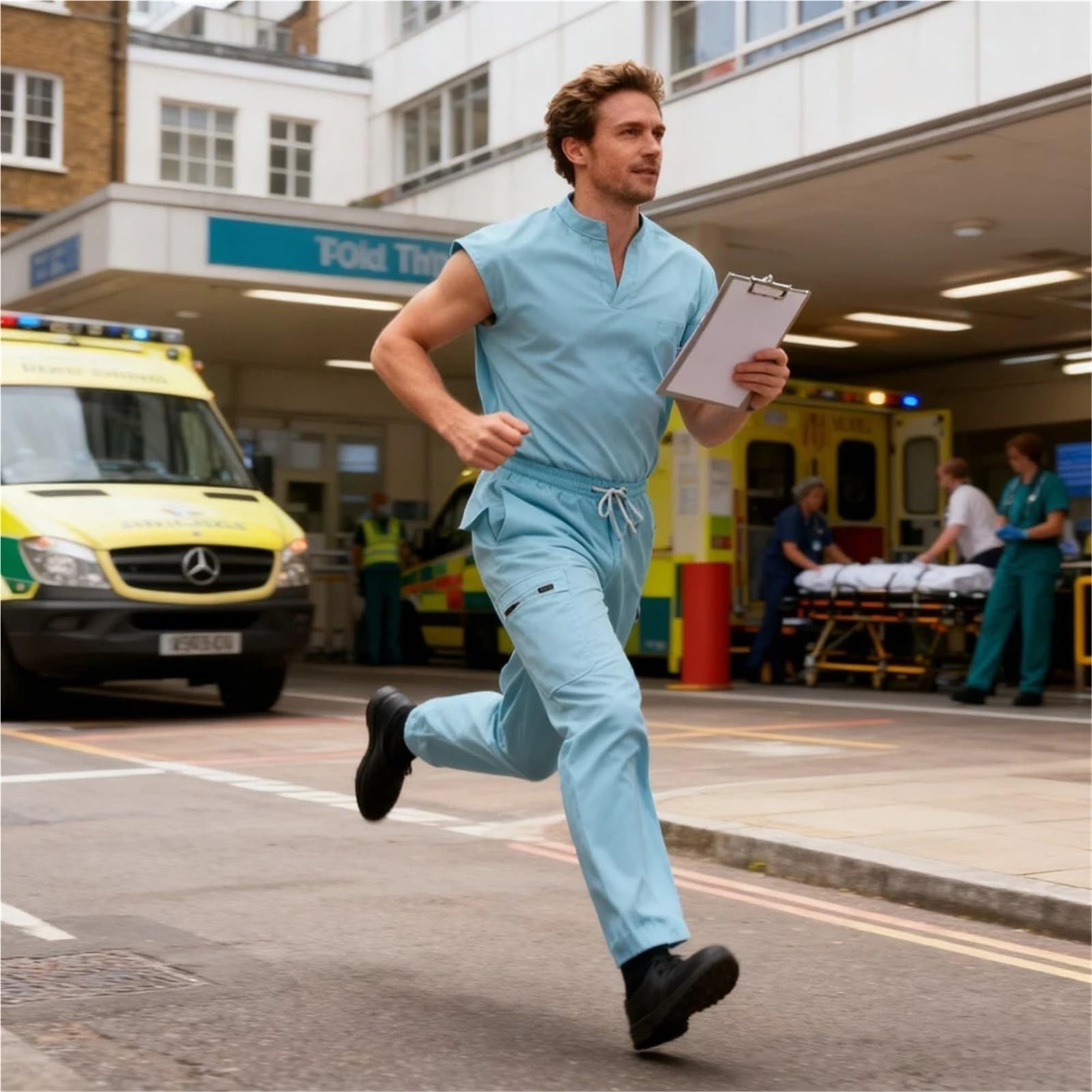 Kasacks Damen Pflege Damen Scrubs Top Langarm, Uniform for Krankenschwester-Arzt, Spa-Hautpflege-Klinik-Tuniken