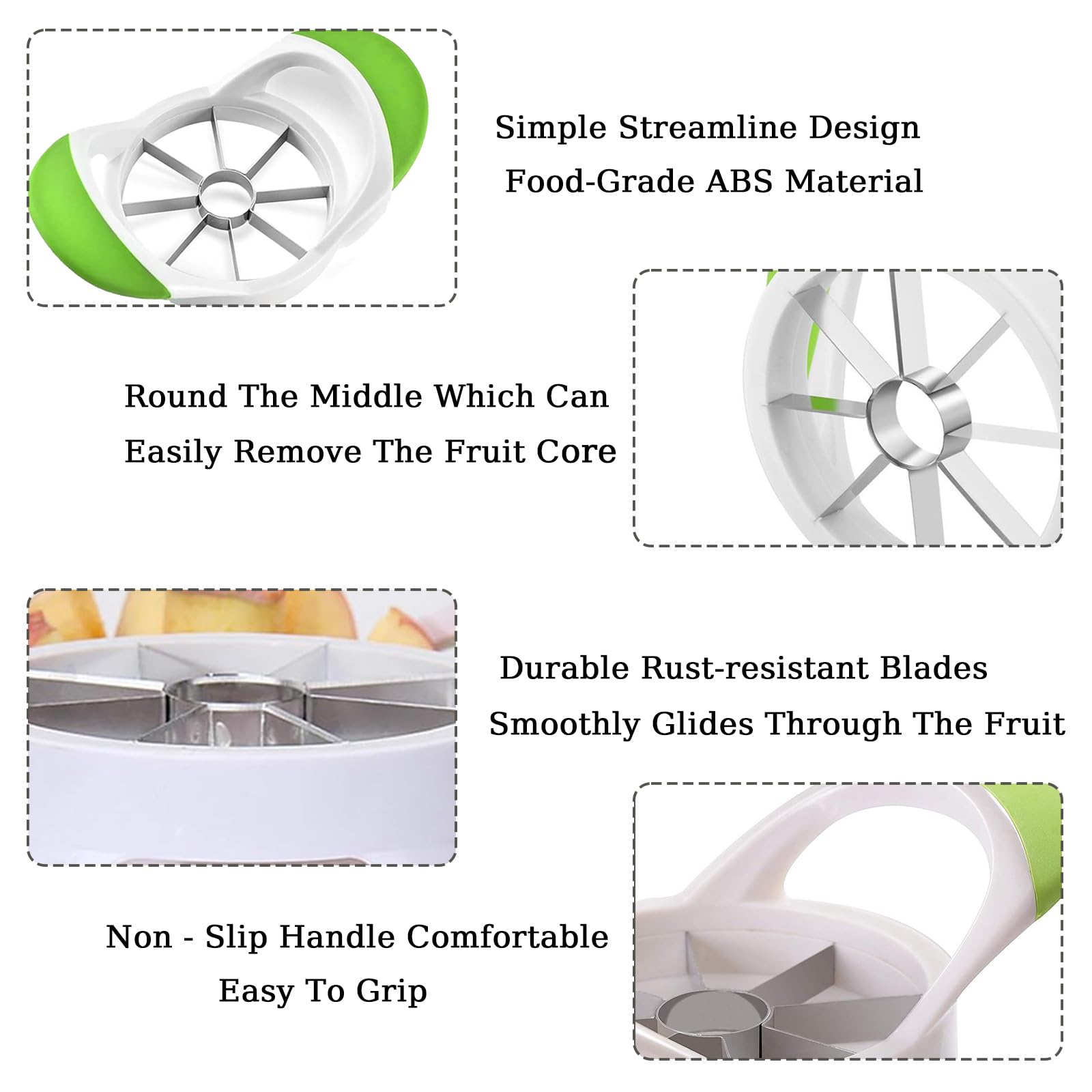 DDUP Apple Corer and Slicer- Fruit Cutter, Apple Divider, Wedger, Stainless Steel Slicer for Fruits - Image 4