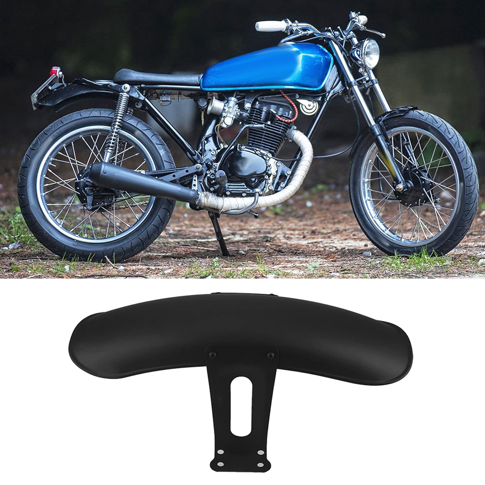 Schutzblech Motorrad Fender Aluminiumlegierung Kotflügel Vorderrad Reifen Spritzschutz Universal für GN125 Auto & Motorrad