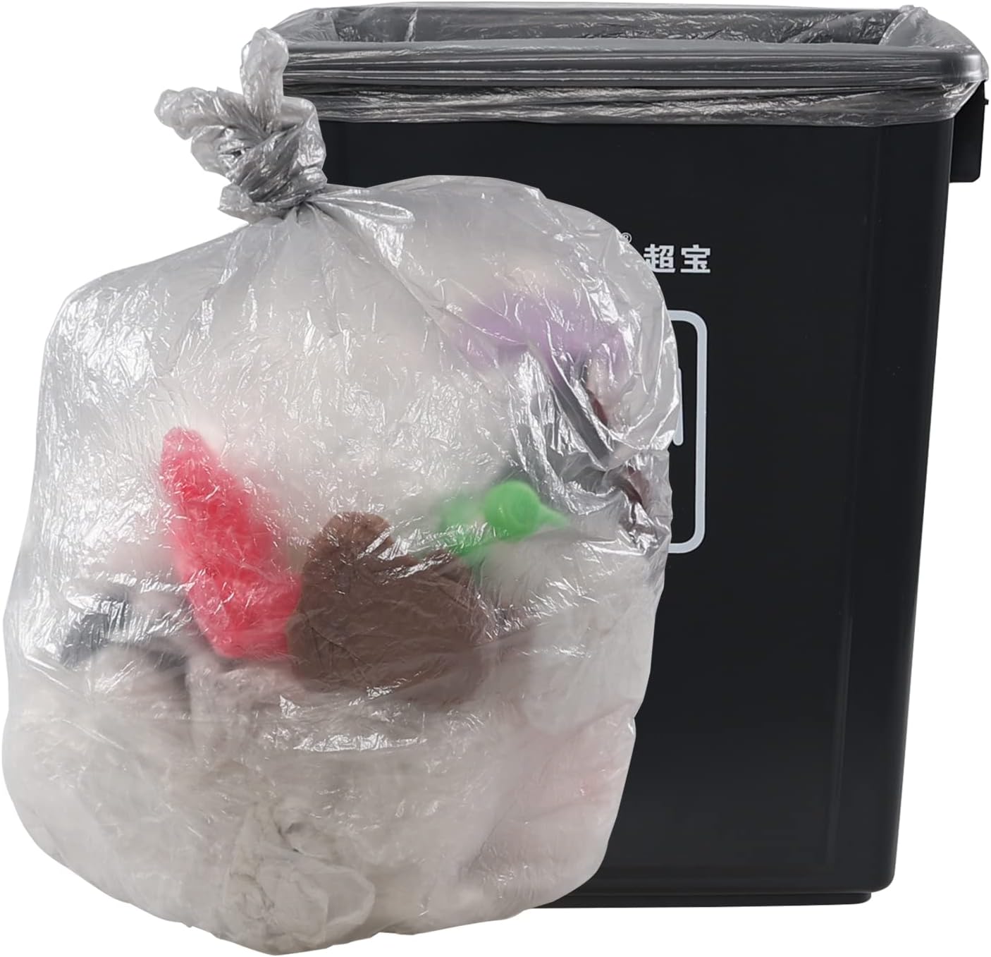 18 Gallon Large Kitchen Trash Bag, Gray Garbage Bag, 100 Counts