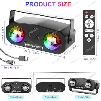 Disco Lights,Sound Activated Party Lights with Disco Ball,Star Light,Ocean Light,Pattern Lights for Party DJ Stage Dance Rave Wedding Xms Christmas Fesctival Gifts