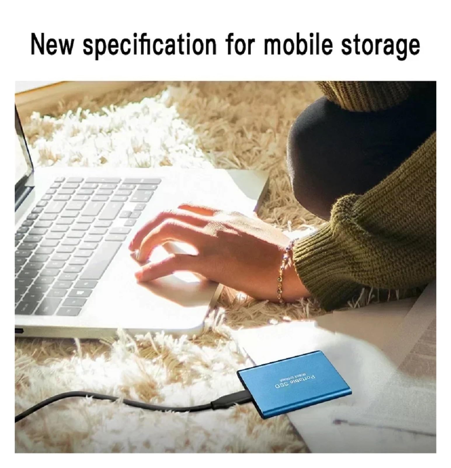 Dysk twardy 2 TB Przenośny dysk SSD Szybki zewnętrzny dysk twardy 128 TB USB 3.1 Type-C Dysk półprzewodnikowy do laptopa/telefonu/MAC(Red 2TB)